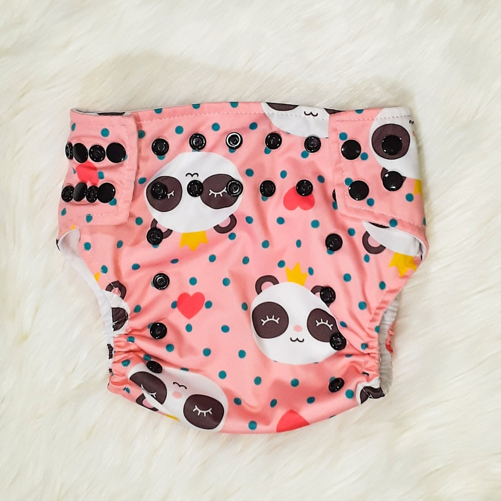 Lotus Bumz Cloth Diaper No Leaks PANDA BEAR
